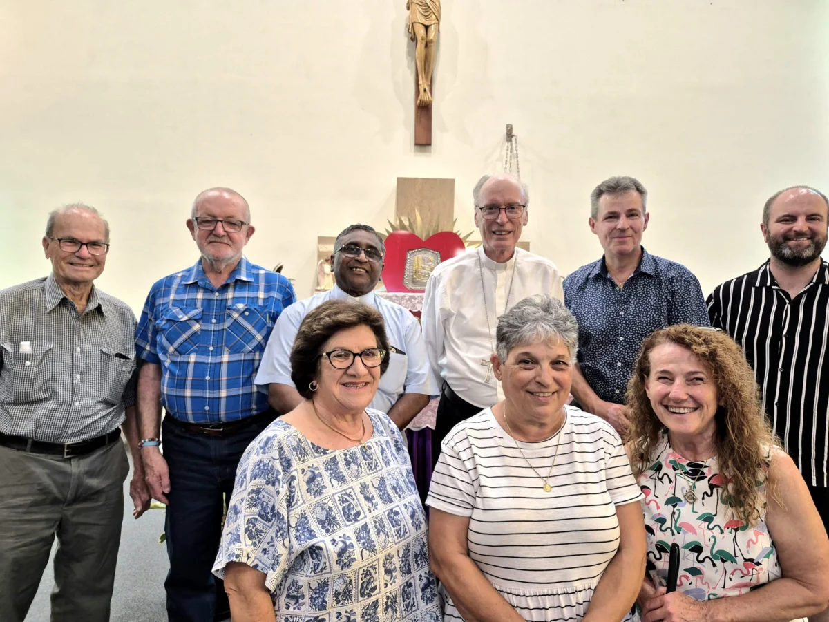 Bishop meeting various groups